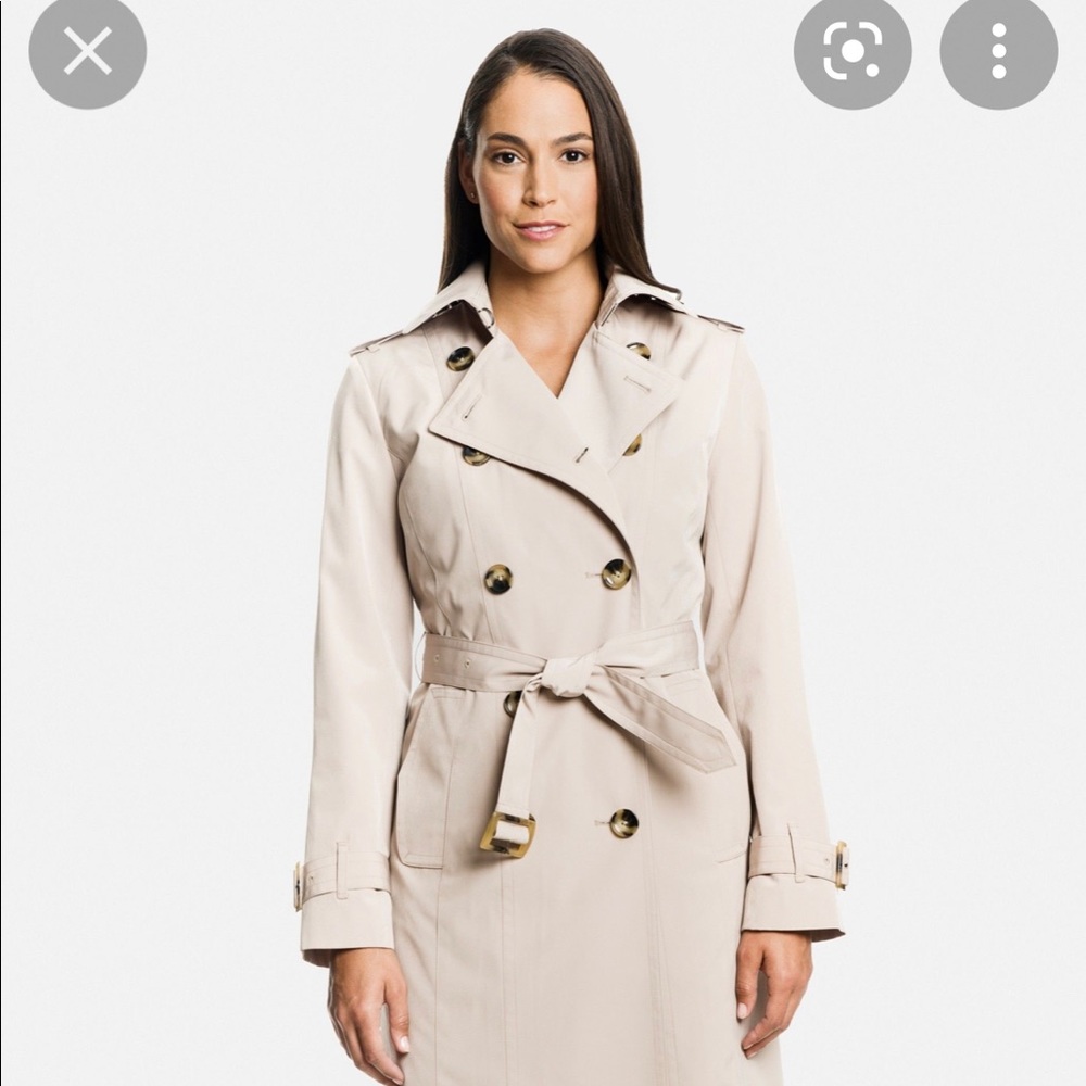 London Fog Audrey double breasted trench coat with removable liner